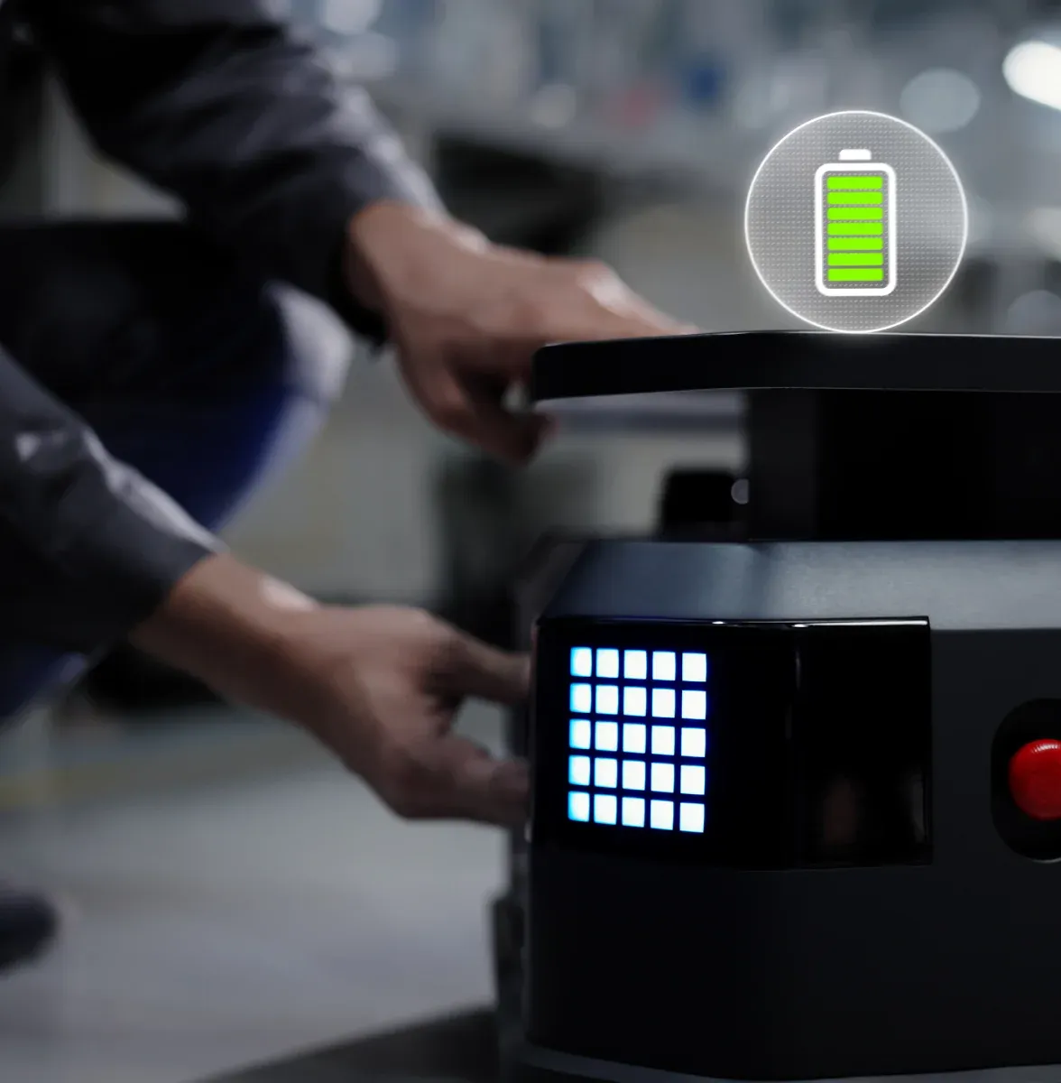 Recharge automatique, batterie échangeable
